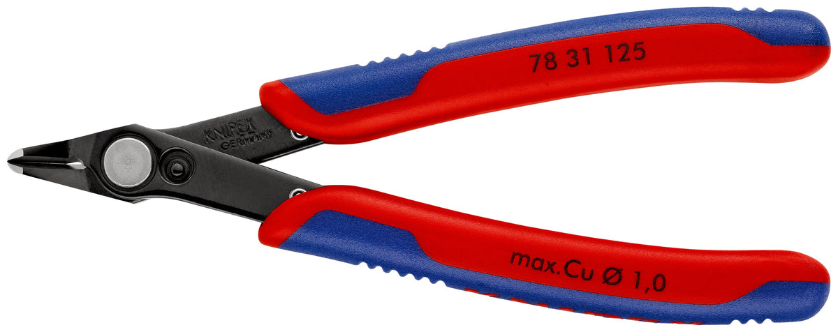 KNIPEX 78 31 125 Pinza para electrónica Super Knips con mangos ergonómicos pulida 125 mm (5'')
