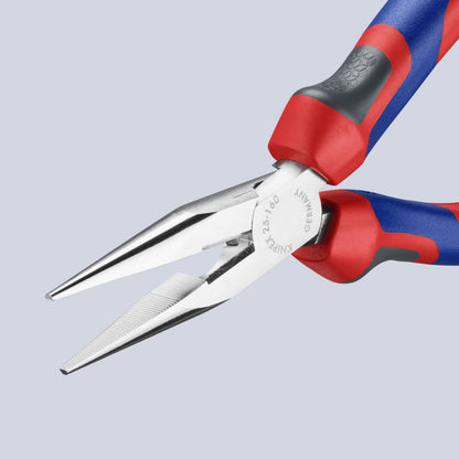 KNIPEX 25 05 160 Pinza de punta larga con filos de corte con mangos ergonómicos cromada 160 mm (6.25″)