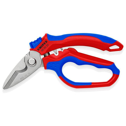 KNIPEX 95 05 20 SB Tijeras de electricista acodadas con mangos en dos componentes, reforzadas con fibra de vidrio pulido espejo 160 mm
