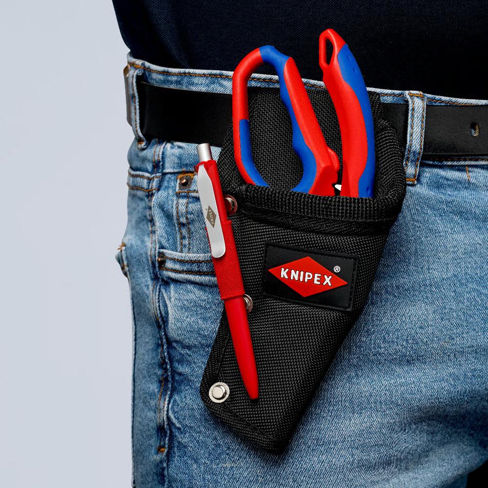 KNIPEX 95 05 20 SB Tijeras de electricista acodadas con mangos en dos componentes, reforzadas con fibra de vidrio pulido espejo 160 mm