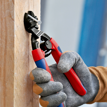 KNIPEX 71 22 200 SB Cortapernos compacto CoBolt con ángulo de 20 de alto apalancamiento 200 mm