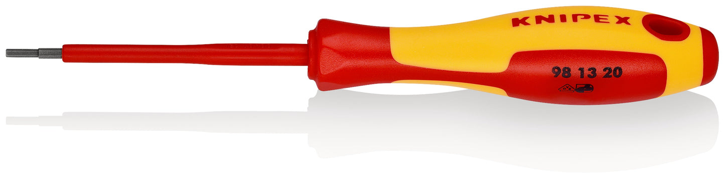 KNIPEX 98 13 20 Desarmador allen aislado 2 mm con mango ergonómico 1000V bruñido 175 mm (6.75'')