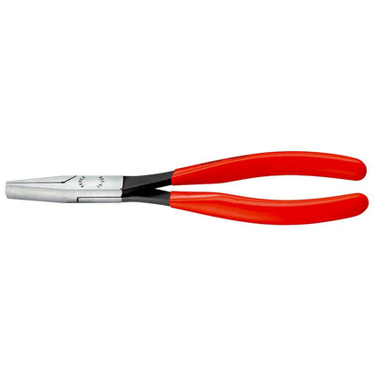 KNIPEX 28 01 200 Pinza de punta larga plana de ensamble con mangos de plástico pavonada 200 mm (8'')