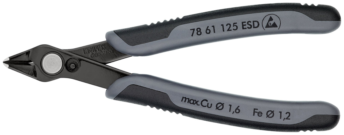 KNIPEX 78 61 125 Pinza para electrónica Super Knips con mangos ergonómicos pulida 125 mm (5'')
