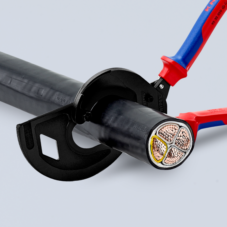 KNIPEX 95 32 320 Cortacables (tipo matraca, 3 velocidades) 320 mm