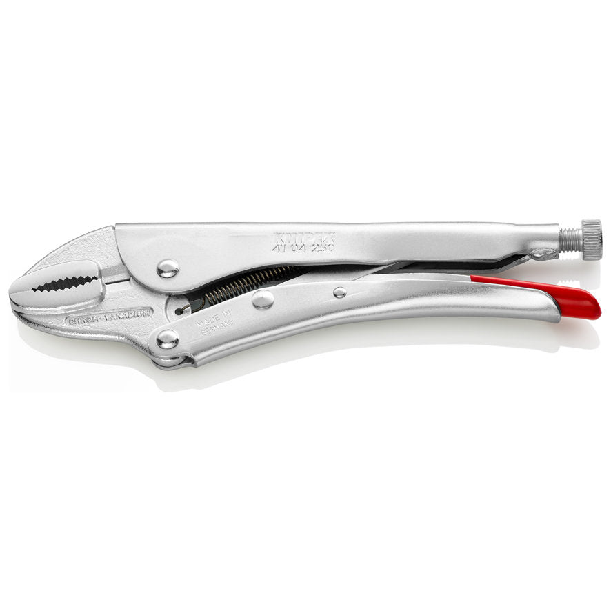 KNIPEX 41 04 250 SB Pinza de presión con mordaza redonda mangos sin recubrimiento galvanizada 250 mm (10'')