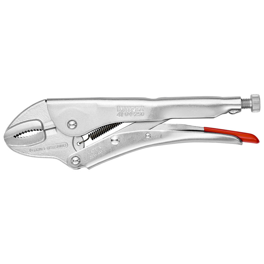 KNIPEX 41 04 250 SB Pinza de presión con mordaza redonda mangos sin recubrimiento galvanizada 250 mm (10'')