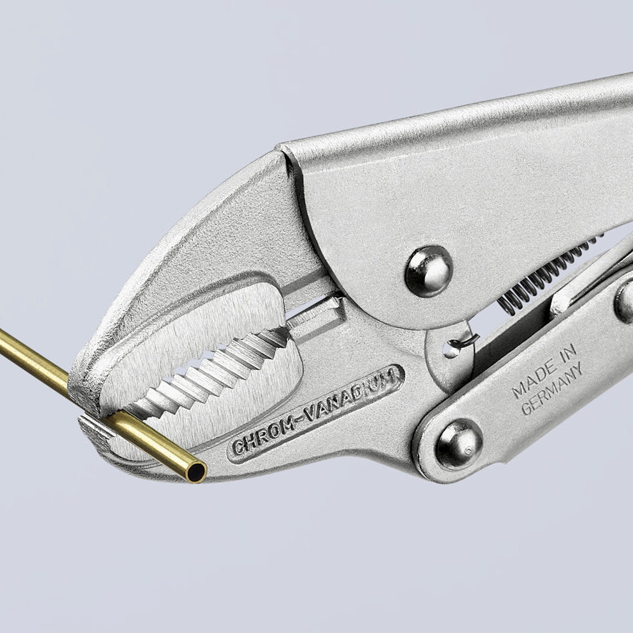 KNIPEX 41 04 250 SB Pinza de presión con mordaza redonda mangos sin recubrimiento galvanizada 250 mm (10'')