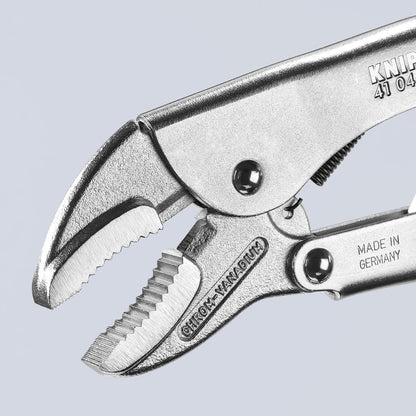 KNIPEX 41 04 250 SB Pinza de presión con mordaza redonda mangos sin recubrimiento galvanizada 250 mm (10'')