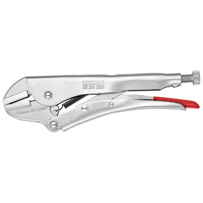 KNIPEX 41 24 225 Pinza de presión con mordaza recta mangos sin recubrimiento galvanizada 225 mm (9'')