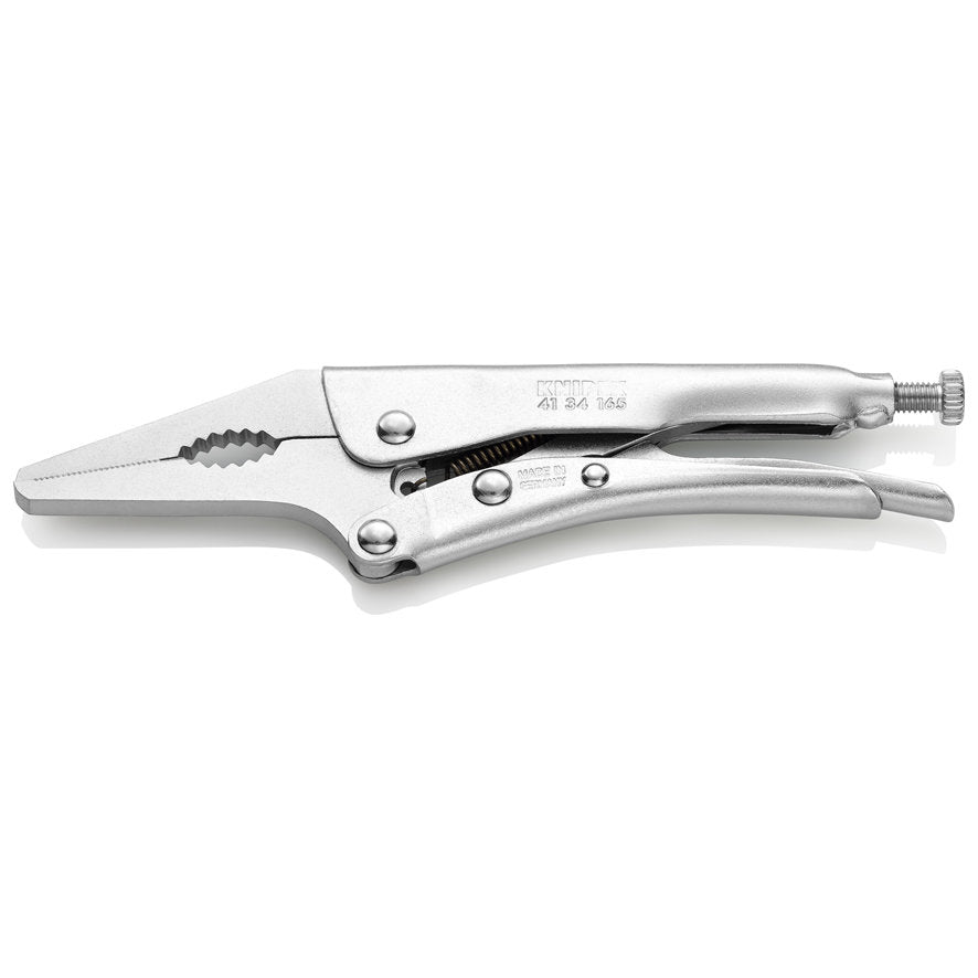 KNIPEX 41 34 165 Pinza de presión de punta larga mangos sin recubrimiento galvanizada 165 mm (6.5'')