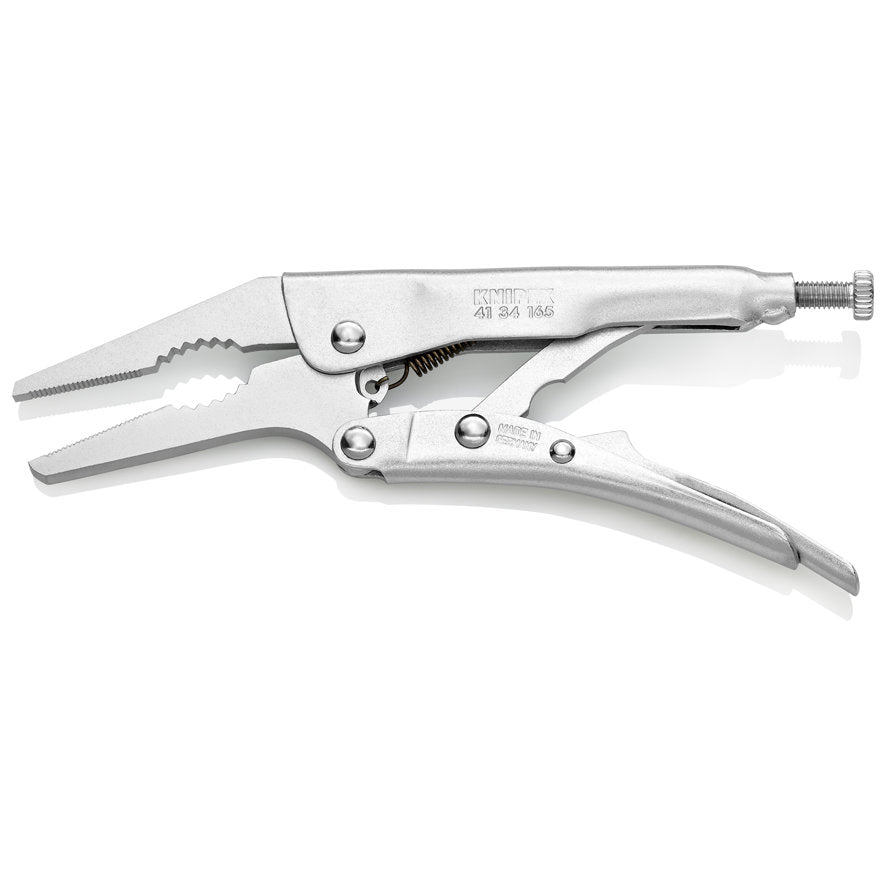 KNIPEX 41 34 165 Pinza de presión de punta larga mangos sin recubrimiento galvanizada 165 mm (6.5'')