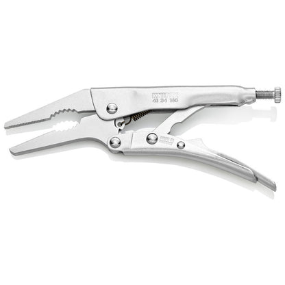 KNIPEX 41 34 165 Pinza de presión de punta larga mangos sin recubrimiento galvanizada 165 mm (6.5'')