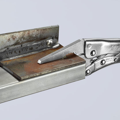 KNIPEX 41 34 165 Pinza de presión de punta larga mangos sin recubrimiento galvanizada 165 mm (6.5'')