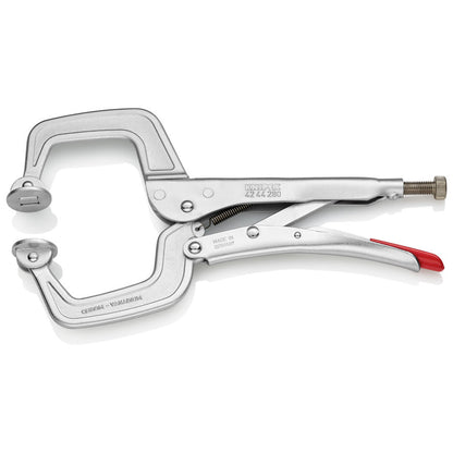 KNIPEX 42 44 280 Pinza de presión para soldadura mangos sin recubrimiento galvanizada 280 mm (11'')