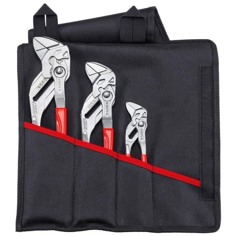 KNIPEX 00 19 55 S7 Juego de pinzas de extensión y llave en una sola herramienta en funda tipo rollo (3 piezas)
