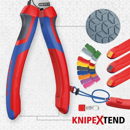 KNIPEX 70 02 160 SB Pinza de corte diagonal con mangos ergonómicos pavonada 160 mm (6.25'')