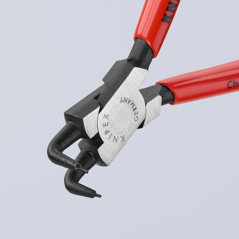 KNIPEX 44 21 J01 SB Pinza para anillos de retención interiores con puntas ángulo 90° con mangos de plástico pavonada 130 mm (5'')