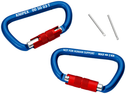 KNIPEX 00 50 03 T BK Mosquetón para sistema anticaídas 2 piezas