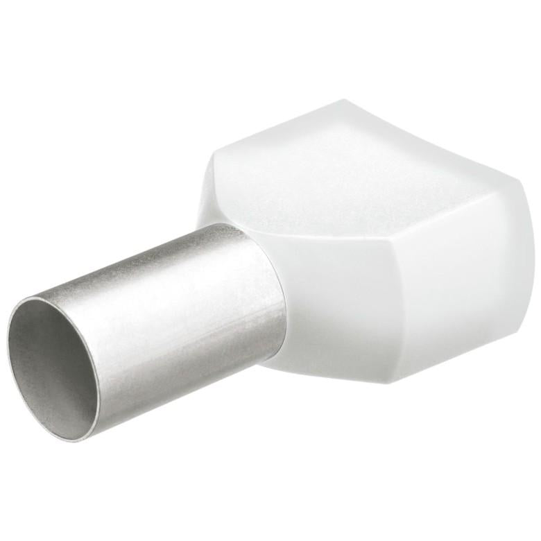 KNIPEX 97 99 370 Terminales aisladas ferrul doble color blanco para cable de 20 AWG (0.5 mm²) 200 piezas