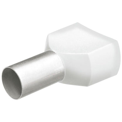 KNIPEX 97 99 370 Terminales aisladas ferrul doble color blanco para cable de 20 AWG (0.5 mm²) 200 piezas