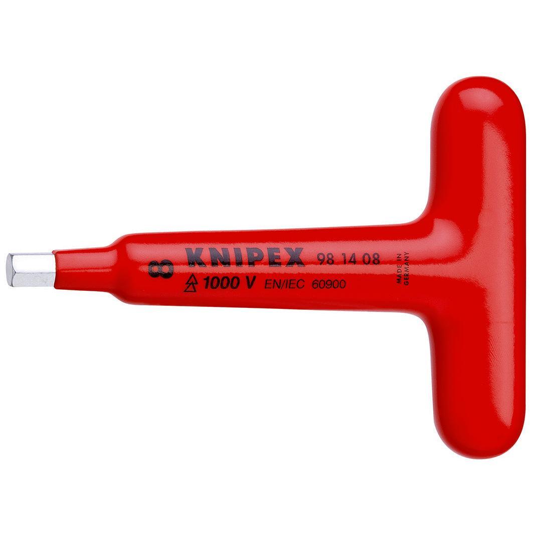 KNIPEX 98 14 08 Llave allen aislada 8 mm con mango en forma de T 1000V 120 mm (4.5'')