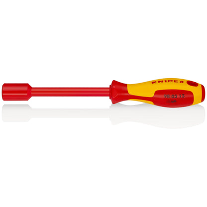 KNIPEX 98 03 13 Desarmador hexagonal tipo dado aislado 13 mm con mango ergonómico 1000V bruñido 237 mm (9'')