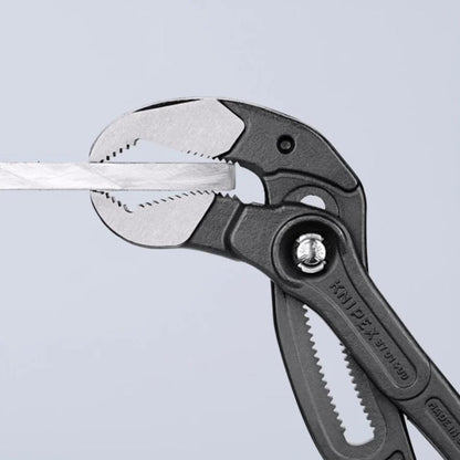 KNIPEX 87 01 400 SB Pinza de extensión pico de loro Cobra con mangos de plástico pavonada XL 400 mm (16'')