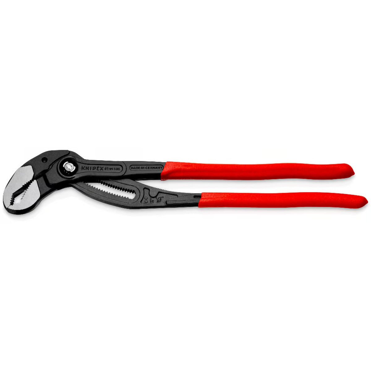 KNIPEX 87 01 400 SB Pinza de extensión pico de loro Cobra con mangos de plástico pavonada XL 400 mm (16'')