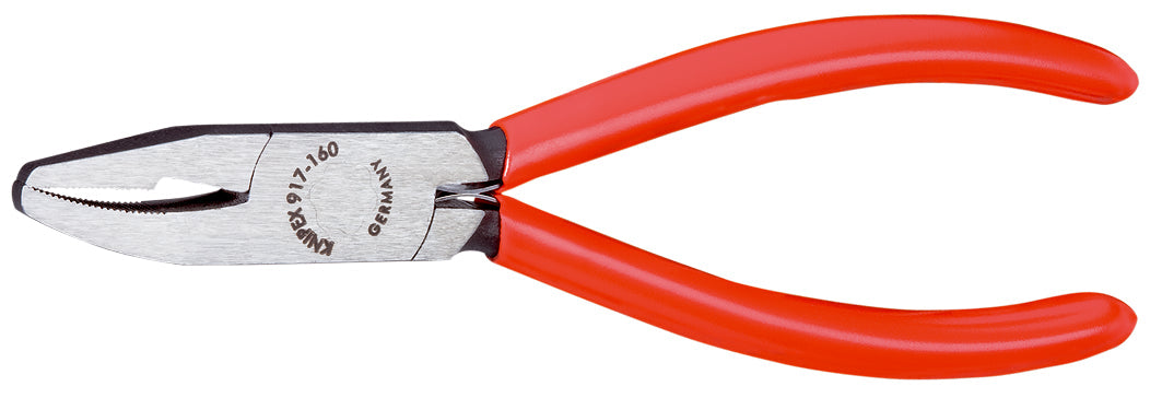 KNIPEX 91 71 160 Pinza para partir vidrio con mangos de plástico acabado pavonado 160 mm