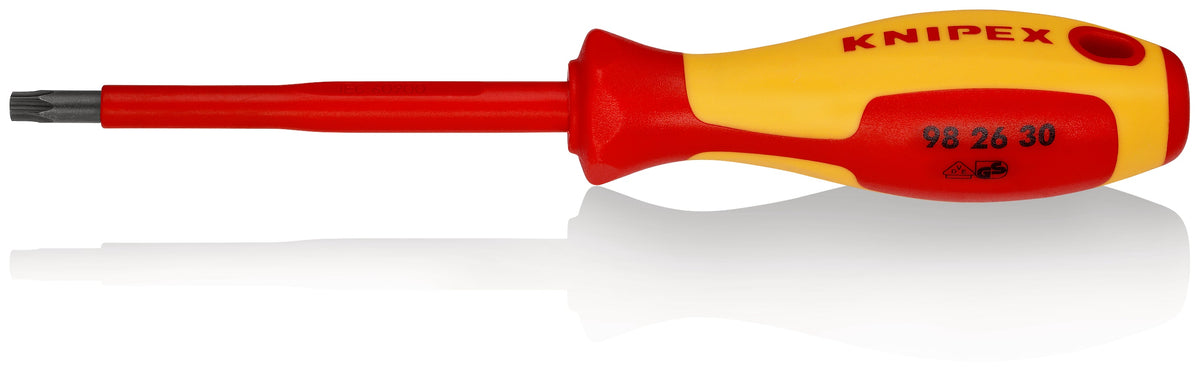 KNIPEX 98 26 30 Desarmador Torx aislado TX30 con mango ergonómico 1000V bruñido 210 mm (8.25'')