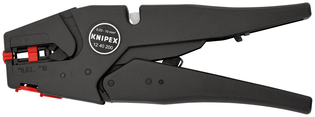 KNIPEX 12 40 200 SB Pinza pelacables autoajustable 32-8 AWG 200 mm (8″)