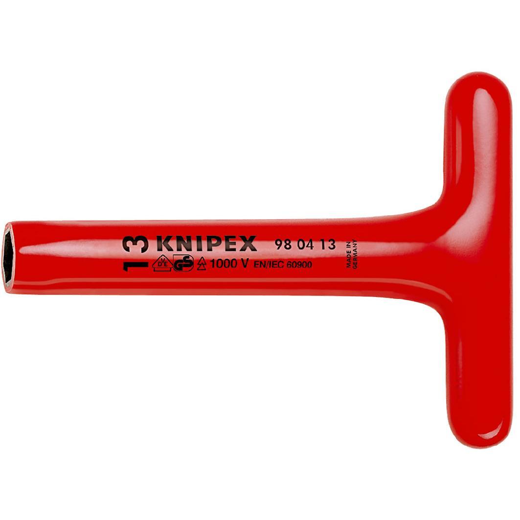KNIPEX 98 05 19 Llave hexagonal tipo dado aislada 19 mm con mango en forma de T 1000V 300 mm (12'')
