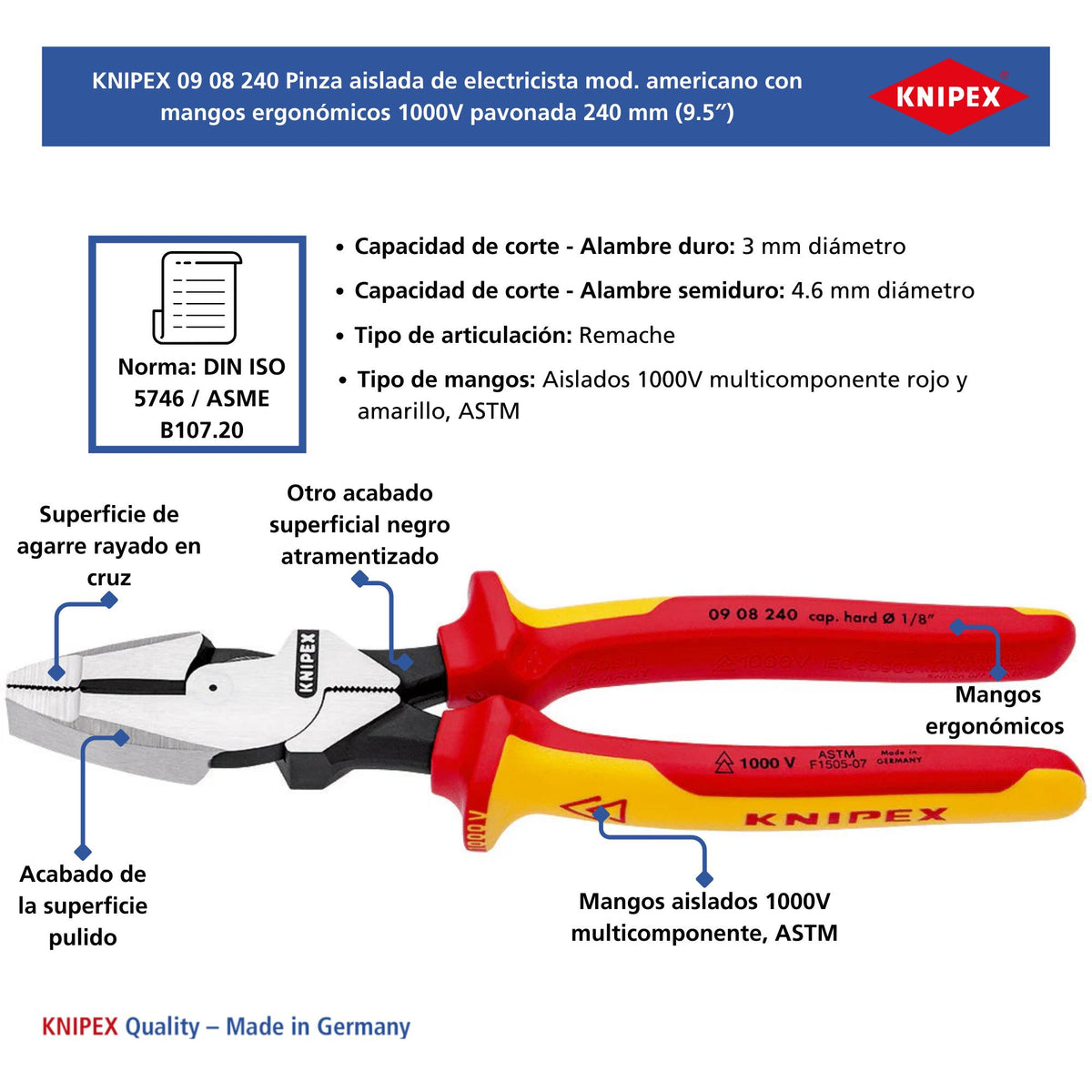 KNIPEX 09 08 240 SB