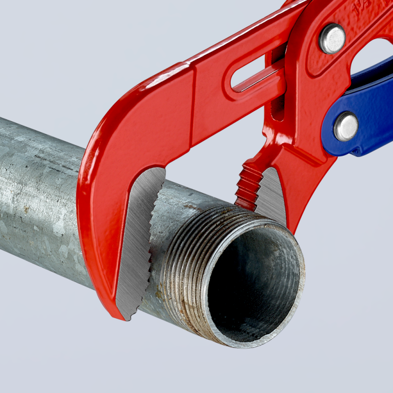 KNIPEX 83 60 015 Llave para tubos en forma de ″S″ con ajuste rápido recubierto de pintura pulverizada, roja 420 mm