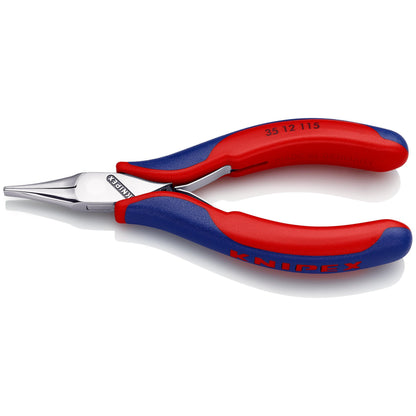 KNIPEX 35 12 115 SB Pinza de punta plana para electrónica con mangos ergonómicos pulido espejo 115 mm (4.5'')