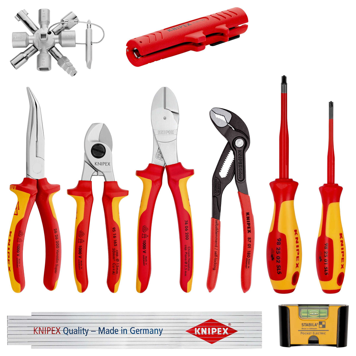 KNIPEX 00 20 90 V01 Juego de extensión Electro 1 10 piezas