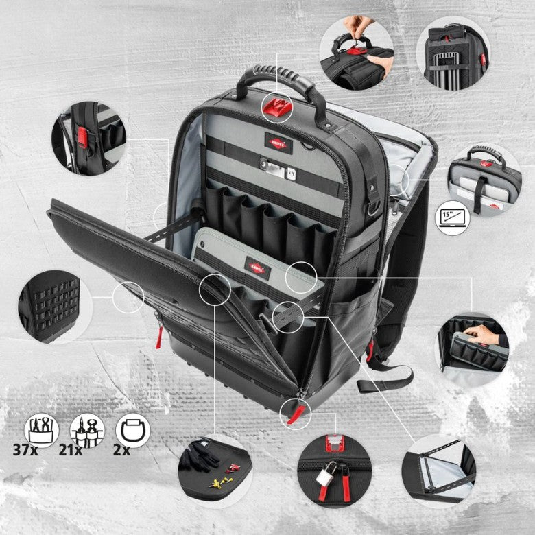 KNIPEX 00 21 50 E Mochila para electricistas portaherramientas Modular X18 530 mm