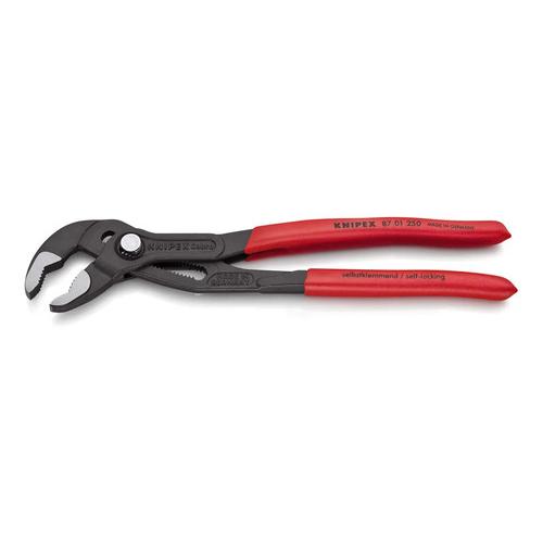 KNIPEX 87 01 250 Pinza de extensión pico de loro Cobra con mangos de plástico pavonada 250 mm (10'')