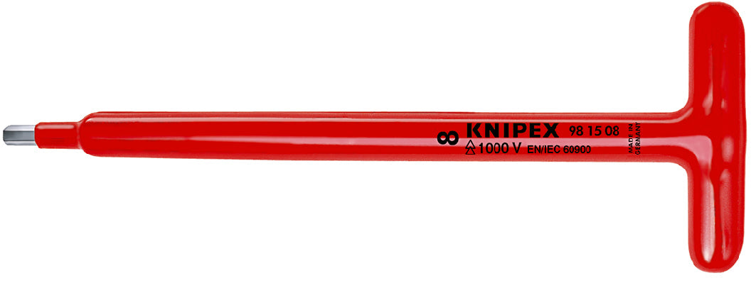 KNIPEX 98 15 08 Desarmador para tornillos de cabeza hexagonal Con mango en forma de T 250 mm