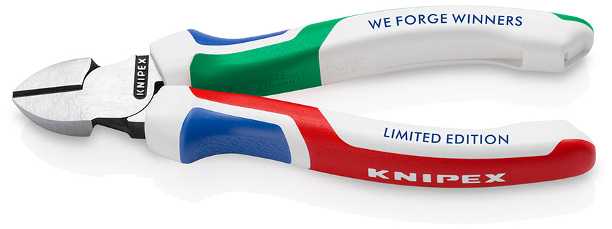 KNIPEX 70 02 160 S8 Pinzas de corte diagonal WE FORGE WINNERS con mangos ergonómicos pavonada 160 mm (6.25'') - Edición limitada 2026