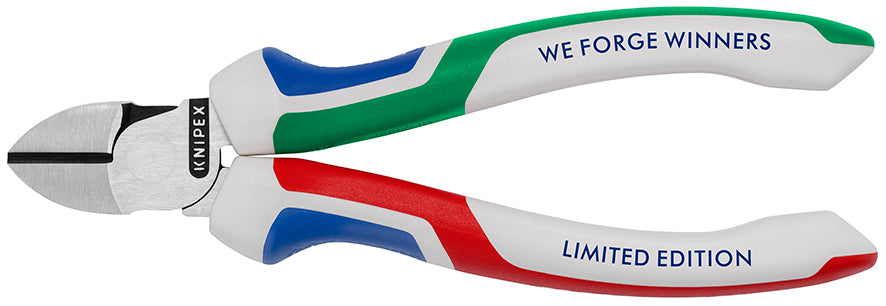 KNIPEX 70 02 160 S8 Pinzas de corte diagonal WE FORGE WINNERS con mangos ergonómicos pavonada 160 mm (6.25'') - Edición limitada 2026