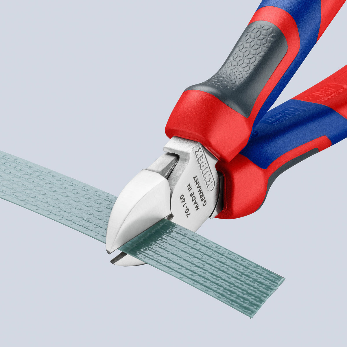 KNIPEX 70 05 160 SB Pinza de corte diagonal con mangos ergonómicos cromada 160 mm (6.25'')