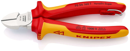 KNIPEX 70 06 160 T Pinzas de corte diagonal cromado 160 mm