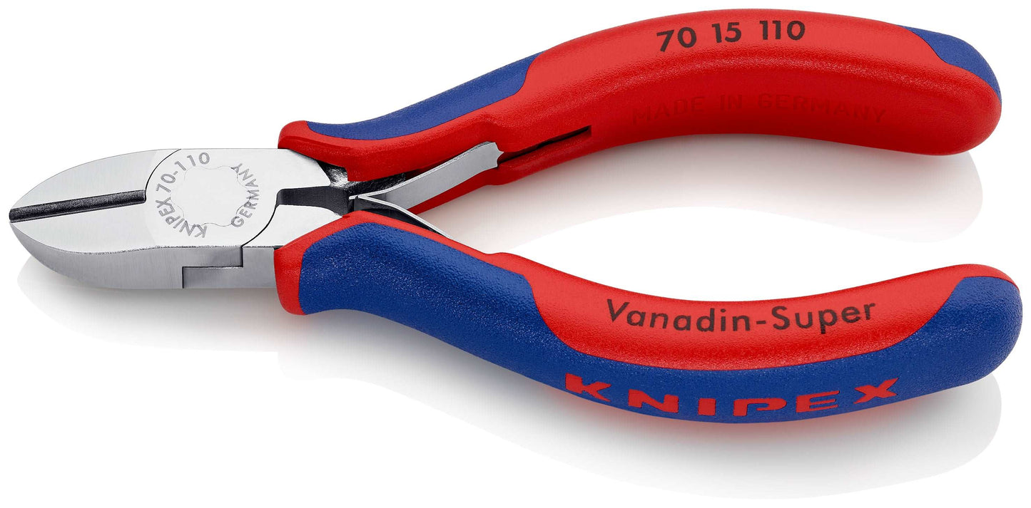 KNIPEX 70 15 110 Pinzas de corte diagonal Con fundas en dos componentes cromado 110 mm