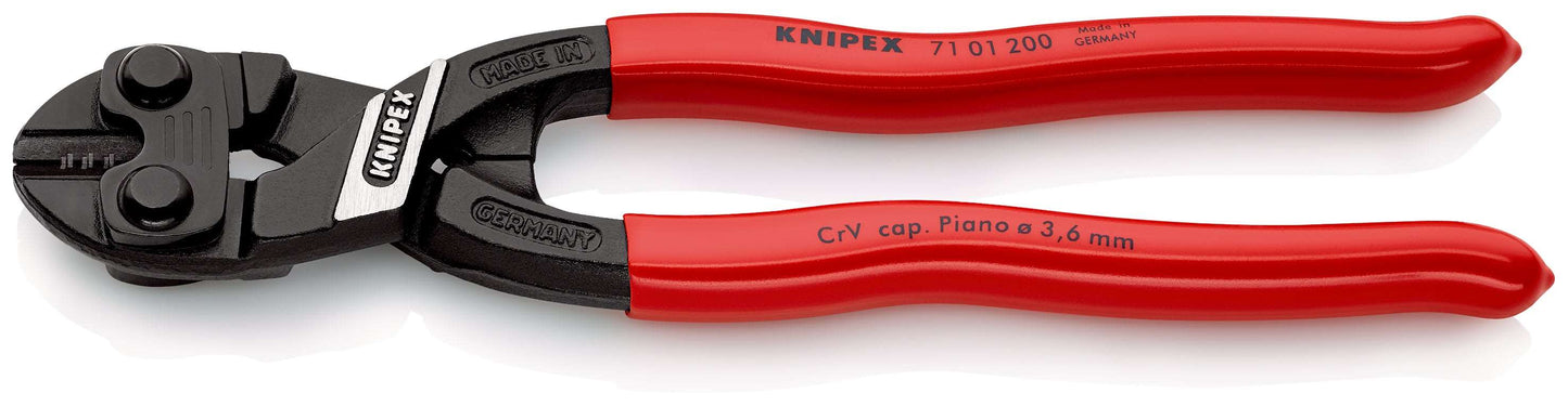 KNIPEX 71 01 200 CoBolt© Cortapernos compacto recubierto de plástico acabado pavonado 200 mm