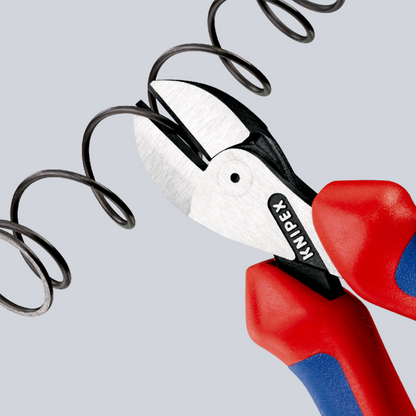 KNIPEX 73 05 160 SB Pinza de corte diagonal compacta X-Cut de alta palanca con mangos ergonómicos cromada 160 mm (6.25'')