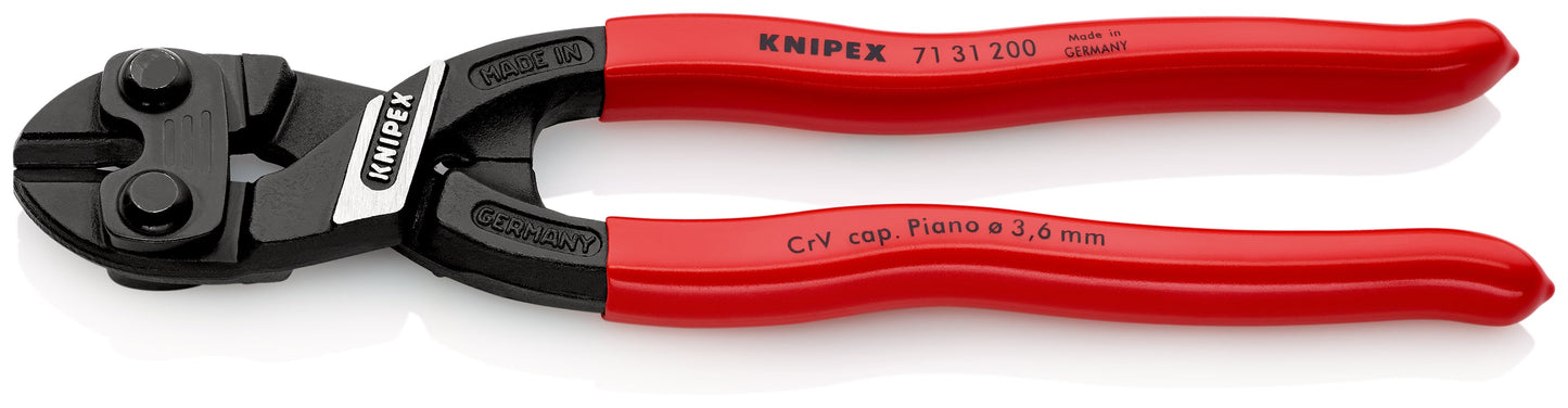 KNIPEX 71 31 200 SB CoBolt© Cortapernos compacto con mangos de plástico acabado pavonado 200 mm