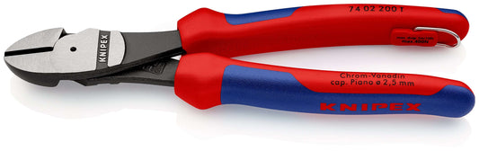 KNIPEX 74 02 200 T Pinzas de corte diagonal tipo extra fuerte Con fundas en dos componentes 200 mm