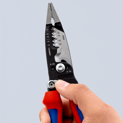 KNIPEX 13 72 8 Pinza pelacables multifunción versión americana con mangos ergonómicos pavonada 200 mm (8″)